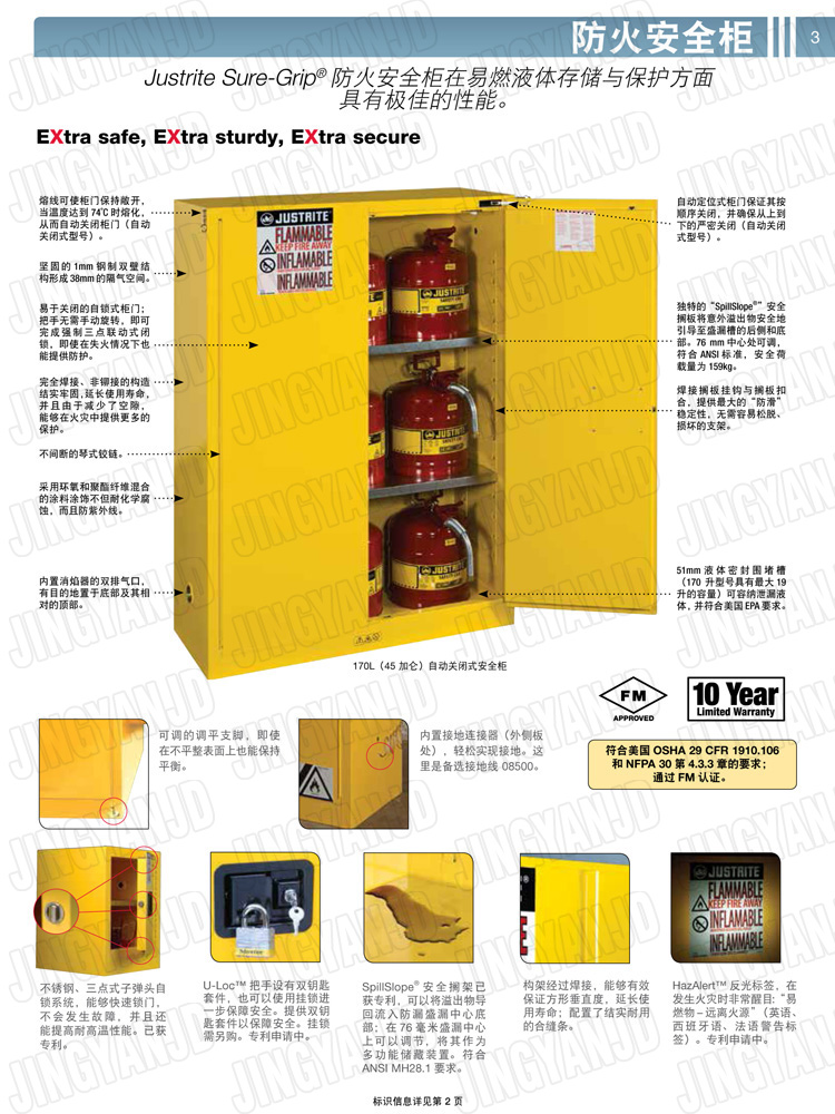 美國杰斯瑞特，防火安全柜，justrite防火柜，justrite安全柜，防爆柜justrite,8945001,1F1996