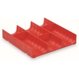 工具柜分類槽，紅色塑料分類槽3格 150×150×28mm，SH-12