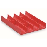 工具柜分類槽，紅色塑料分類槽4格 150×150×28mm，SH-11