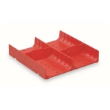 工具柜分類槽，紅色塑料分類槽2格 150×150×28mm，SH-13